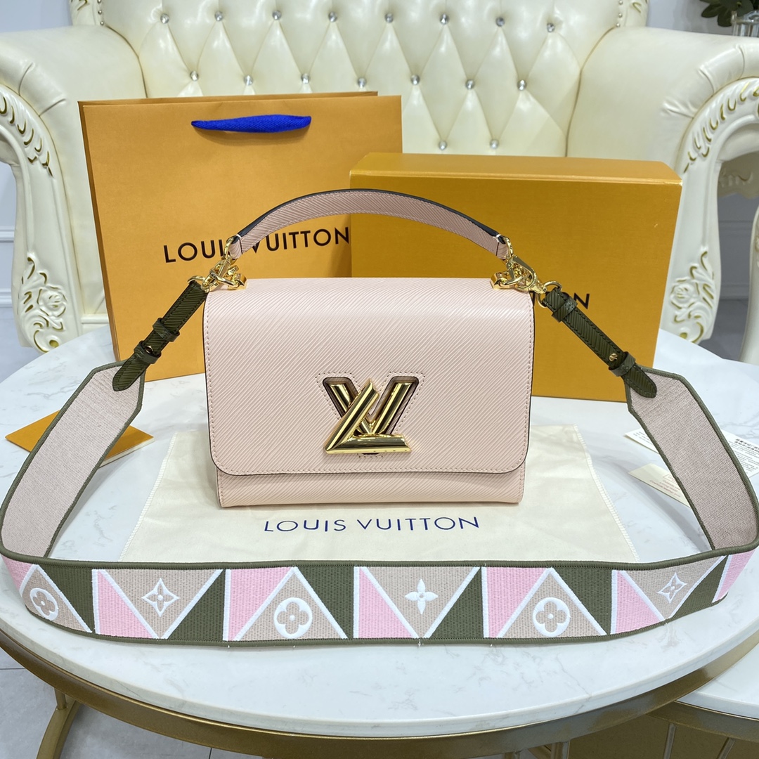 Louis Vuitton TWIST MM Handbag Epi Leather M59028 Rose Jasmin